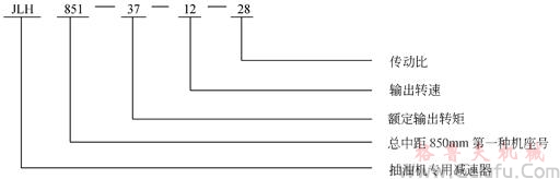 抽油機(jī)專用減速機(jī)標(biāo)記方法示例 抽油機(jī)專用減速機(jī)標(biāo)記方法示例